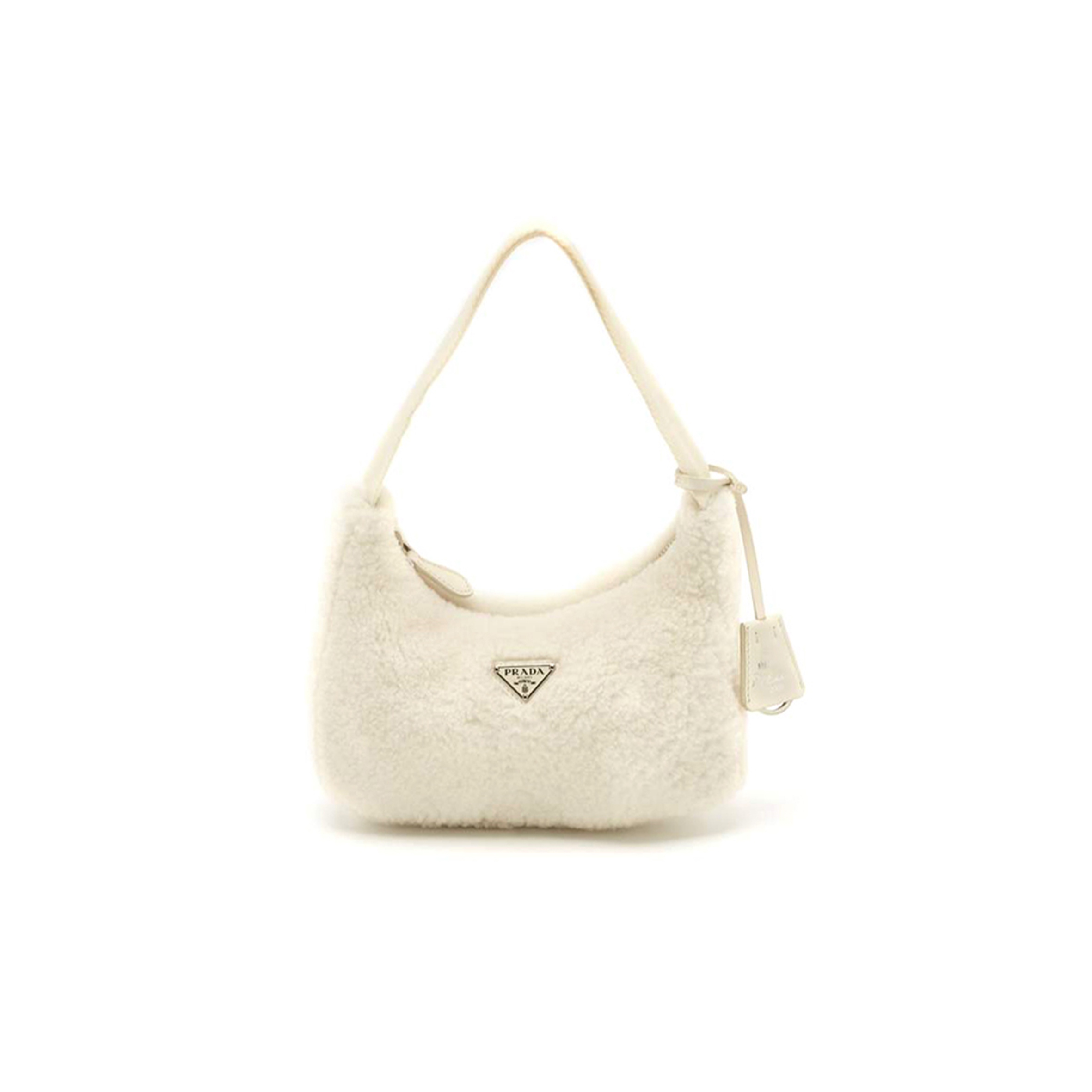 PRADA RE-EDITION 2000 HOBO SHEARLING MINI 1NE515 (23*14*5cm) 